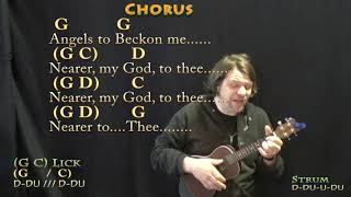 Nearer My God To Thee Hymn Ukulele Cover Lesson in G with ChordsLyrics [upl. by Tella888]