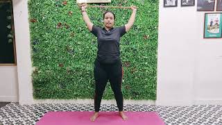 FULL BODY STICK WORKOUT COACH SWATI [upl. by Alatea595]