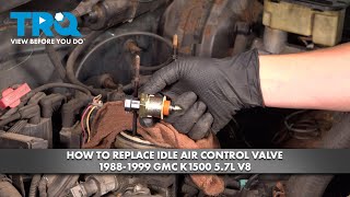 How to Replace Idle Air Control Valve 19881999 GMC K1500 [upl. by Warram]