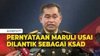 FULL Pernyataan Maruli Simanjuntak usai Dilantik Jadi KSAD oleh Presiden Jokowi [upl. by Kravits]