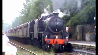 DoubleHeaded Steam Train on the Heart of Wales line Pauses at Llandeilo [upl. by Otrevlig]