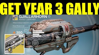 Destiny quotHow To GET Year 3 GJALLARHORNquot QUEST GUIDE [upl. by Niloc251]