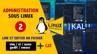 Ep 2 Commandes De Base Lire et Editer un fichier vi cat nano gedit emacs b darija [upl. by Irmgard]