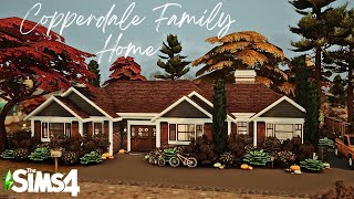 Copperdale Family Home🍂🎃 NO CC Sims 4 Speedbuild [upl. by Vidda]