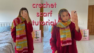 EASY Crochet Scarf For BEGINNERS [upl. by Oine602]