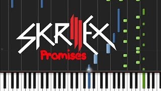 Skrillex and Nero  Promises Easy Piano Tutorial ♫ [upl. by Berthold889]