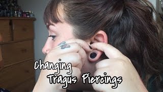 Changing Piercings Tragus [upl. by Abbub310]