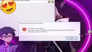 Como resolver erro de DXErrorlog e DirectXlog rapido e facil link na descrição [upl. by Eilram627]