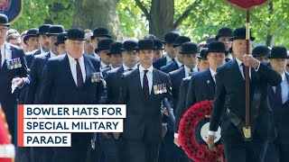 Suited and booted for Cavalry Sunday parade in London [upl. by Yelwar]