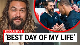 Jason Momoa Meets HIS Heroes The New Zealand All Blacks [upl. by Adanama648]