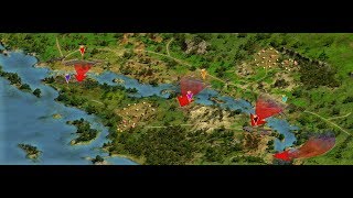 코삭2 얼라이드오펜시브 1806  아스페른에슬링 전투 Cossacks II Allied Offensive 1806  Battle map  AspernEssling [upl. by Llehcim]