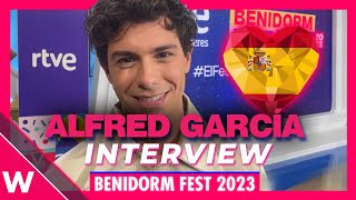 Alfred García quotDesde Que Tú Estásquot  Benidorm Fest 2023  Interview [upl. by Patti204]