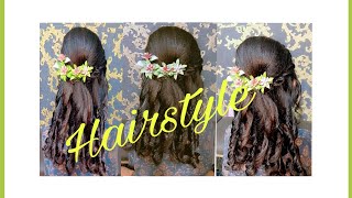 Backcombing with curls Hairstyles ✨🥰Beautiful And Easy HairstyleStep By Step [upl. by Runck]