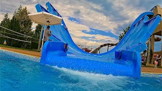 Steep Wave Water Slide at Aquapark Nessebar [upl. by Smaoht909]