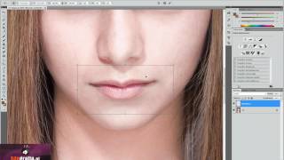 Kurs Photoshop  edycja zdjęć  retusz  powiększanie ust [upl. by Ahseneuq]