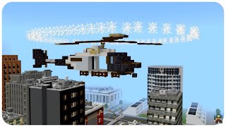 How to Build a Police Helicopter in Minecraft Los Angeles Minecraft Police Helicopter Tutorial [upl. by Novahc354]