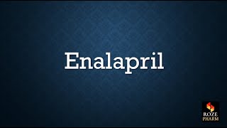 Enalapril Pronunciation How to say Enalapril [upl. by Vedetta]