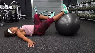 Hip Extension  Supine  Swiss Ball  Unilateral [upl. by Bullard295]