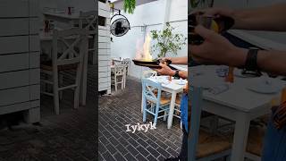 Thats some 🔥 cheese 🧀 greekfood saganaki miami cooking [upl. by Adley]