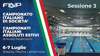 Campionati Italiani Assoluti Estivi FINP 2024  Brescia  Sessione 3 [upl. by Ennayoj752]