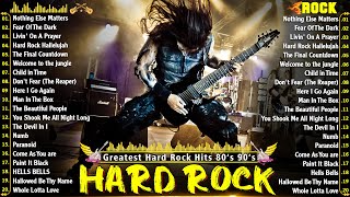 Best Hard Rock Songs 80s 90s 🎸 Metallica Nirvana Bon Jovi ACDC Guns N Roses Evanescence [upl. by Atiuqin]