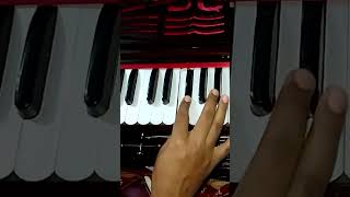 harmonium class with Tiyasha kokhon baje barota song 🎹🎹shorts [upl. by Denyse]