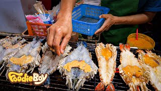 Seafood Market in Bangkok Thailand  Grilled Prawns Grilled Lobster [upl. by Ha82]