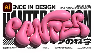 How to Make 3D Distorted Graffiti Bubble Text in Illustrator [upl. by Nifled]