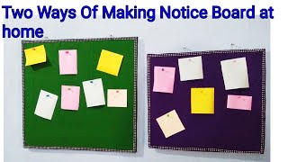 2 Creative Ideas of making Notice BoardNotice Board Making at HomeCrafts Vine [upl. by Riesman796]