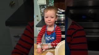 2 Year Old Makes Pancakes The Chef James Show [upl. by Aivon]