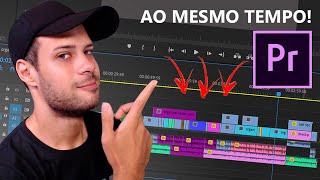 Premiere Pro  Como editar vários cortes ao mesmo tempo método 2 [upl. by Sabelle]