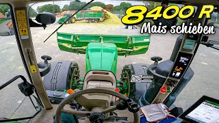 John Deere 8400 R 🔥  Mais schieben mit 450 PS  Bauer Struck in 4K UHD [upl. by Lizabeth661]