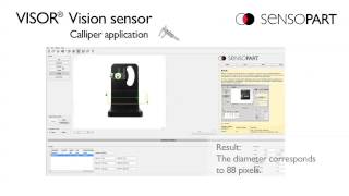 VISOR® Vision sensor with calliper function  Application example [upl. by Ynamad]