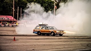 Sleeper station wagon MASSIVE BURNOUT [upl. by Shreeves44]