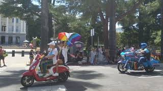 Sacramento Pride Parade 2022 begins with Dykes on Bikes [upl. by Cara683]