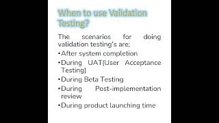 Validation Testing  Testing  Tutorial  Testing Labs A to Z Shorts5 [upl. by Nilrev83]