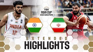 India 🇮🇳 vs Iran 🇮🇷  Extended Highlights  FIBA Asia Cup 2025 Qualifiers [upl. by Sillig335]