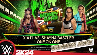 WWE 2K24 Universe moneyinthebank  Xia Li VS Shayna Baszler [upl. by Annaxor]