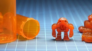 Melting pill bottles into robots The Plastic Recycling Episode [upl. by Engle]