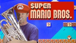 Super Mario Bros Theme Euphonium and Tuba Cover  Scott Sutherland [upl. by Lynnworth]