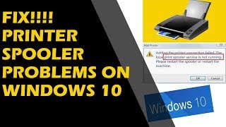 FIX printer spooler problems on Windows 10 [upl. by Kahle]