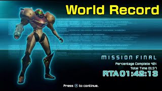 Metroid Prime Remastered  Any Speedrun in 14213 World Record as of 342023 [upl. by Ettenor9]