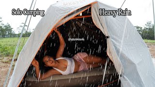 Solo Camping In The Heavy Rain  Relaxing In Tent With Sounds Of Rain [upl. by Orofselet817]