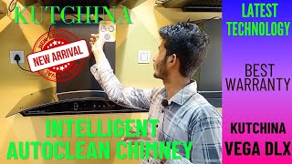 Kutchina Vega DLX Intelligent Autoclean Chimney Live Demo with Price  inteligent chimney [upl. by Riay]