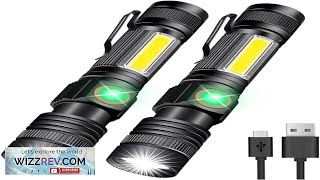 Flashlight USB Rechargeable Magnetic LED Flashlight Super Bright Tactical Flashlight Review [upl. by Ahgiela]