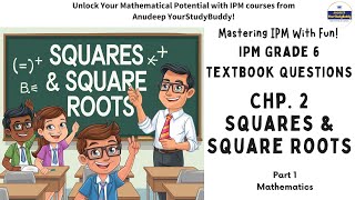 Grade 6 Squares amp Square roots  IPM IMO Part 1  Mathemagic maths IPM imo class6 squares IPM [upl. by Lleznol206]