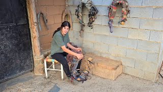 Arreglando las mojadillas de las burras artesanía rural [upl. by Weinrich]