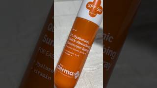 The derma co sunscreen spray review shorts sunscreen spf skincare trending fashion [upl. by Retsam836]