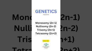 Monosomy Nullisomy Trisomy and Tetrasomy explained genetics biologybloom [upl. by Ancilin]