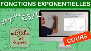 LE COURS  Fonctions exponentielles  Terminale ESL [upl. by Ettevram141]